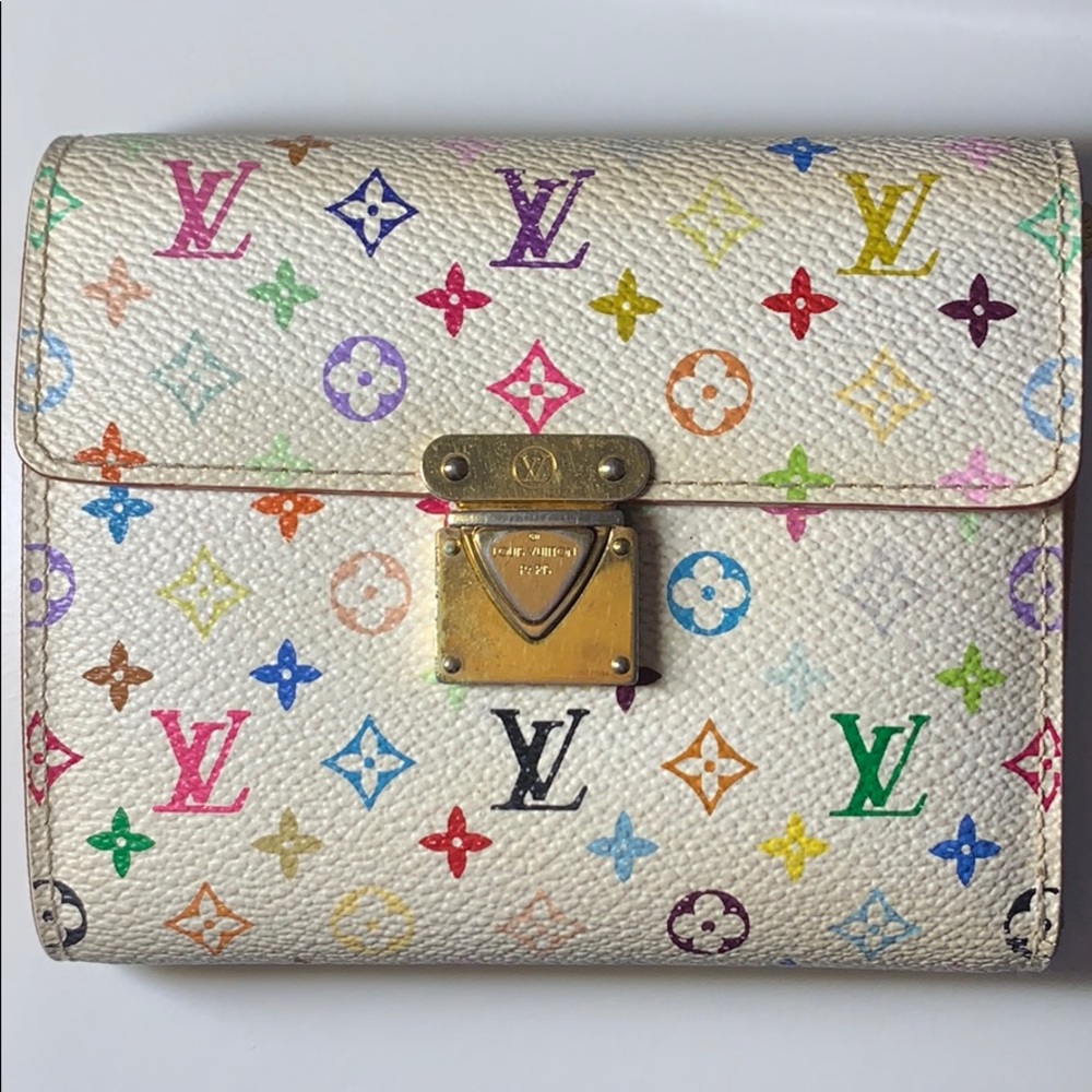 AUTH LV MURAKAMI KOALA MULTICOLOR WALLET RARE